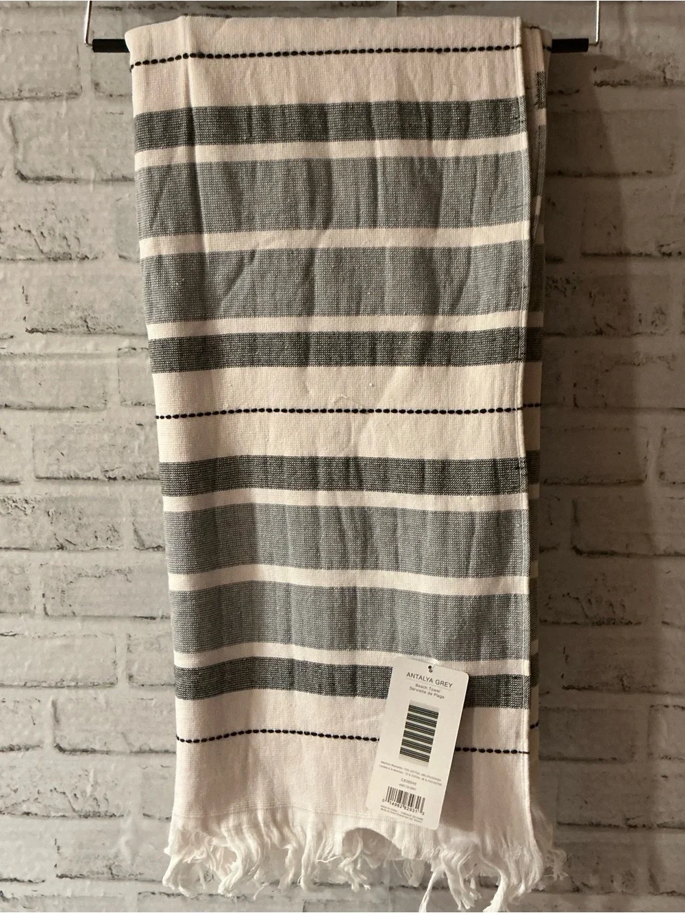 MODA AT HOME Antalya Beach Towel with Fringe-35”W x 70”L